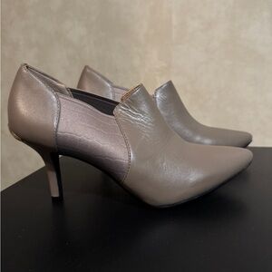 Calvin Klein Taupe Leather Heels